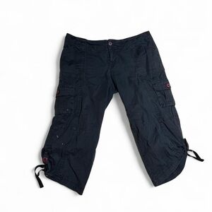 Vintage Outlash Contrast Stitch Cargo Capris